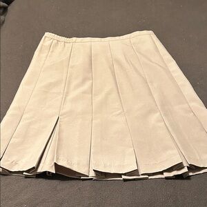 FA Beige A-Line Pleated Skirt